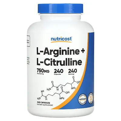 L-Arginine + L-Citrulline 240 Capsules • $18.72