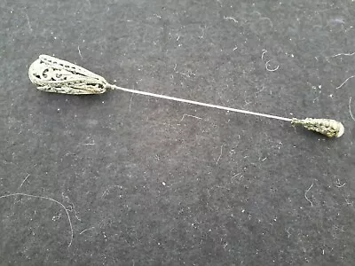 £18 • Buy ANTIQUE CIRCA EARLY 1900s FAUX PEARL ORNATE FILIGREE HAT PIN