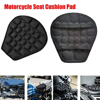 Shockproof Motorcycle Back Seat Cushion Black Built-in High Elastic Foam Sponge • $18.89