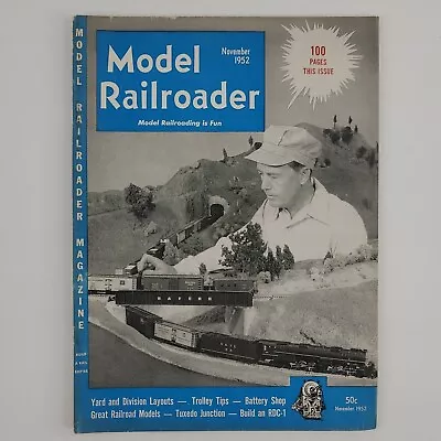 Vintage Model Railroader November 1952 Magazine Train Hobbyist Miniature  • $5.03