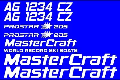  MasterCraft Prostar 205 Full Set #3 W/Matching Boat Registration Numbers • $74.95