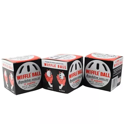 (3) New Official WIFFLE Plastic BALL Indoor Outdoor Regulation Baseball Size • $11.49