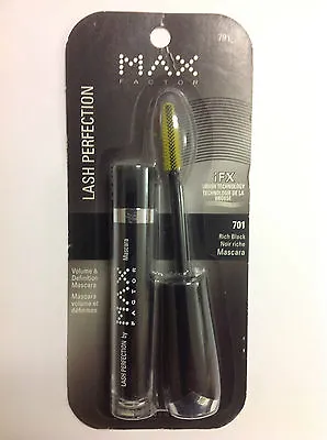 Max Factor Lash Perfection Mascara RICH BLACK #701 WASHABLE NEW. • $46.74