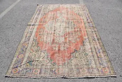 Oushak Rug Vintage Rug Antique Rugs Turkish Rug 5.4x8.9 Ft Large Rug • $221.76