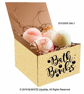 £3.99 • Buy Bath Bomb Label - Bath Bomb Sticker, Novelty Sticker For Bathroom, Bath Bombs