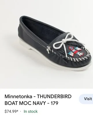 Minnetonka - THUNDERBIRD BOAT MOC NAVY - 179 • $65