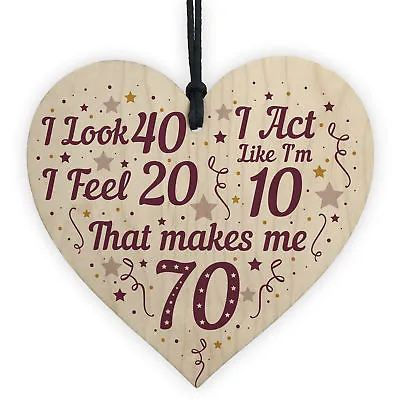 Funny 70th Birthday Gifts For Men Women 70th Decorations Nan Grandad Gifts • £3.99