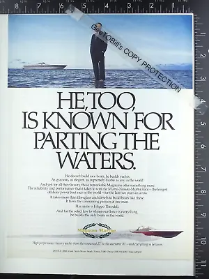 1988 ADVERTISING For Magnum Marine Filippo Theodoli Power Boat Motor Yacht • $11.50