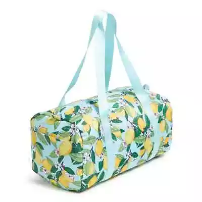 Vera Bradley Lighten Up Large Traveler Duffel Bag Lemon Grove FREE Lanyard • $55.09