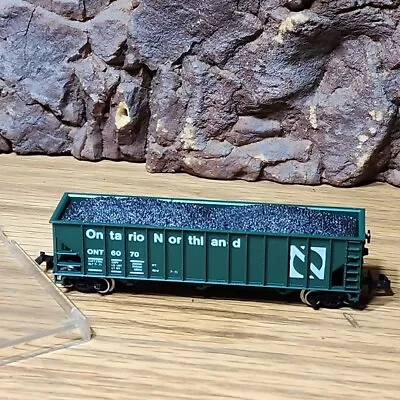 N Scale Atlas Ontario Northland ONT 6070 Coal Hopper With Coal Load  • $0.40