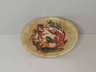 Vtg Bamboo Woven Pomerantz Bowl Vegetables Image Unique Excellent Condition  • $9.99