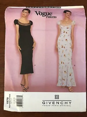 VOGUE Pattern 1978 Paris Galliano For Givenchy 6-8-10 • $64.95