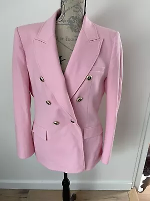 ZARA Barbie Pink Jacket Blazer Work Casual Size XL RRP $139 • $60