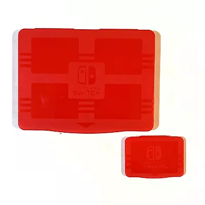 🔥 Official Nintendo Switch Case 4 Game Cartridge Holder Red +MicroSD Card Case • $5.99