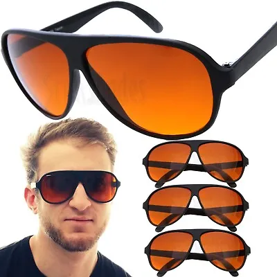 $14.99 • Buy 3 PAIR Aviator Blue Blocking Sunglasses With Blue Light Blocker Amber Lens