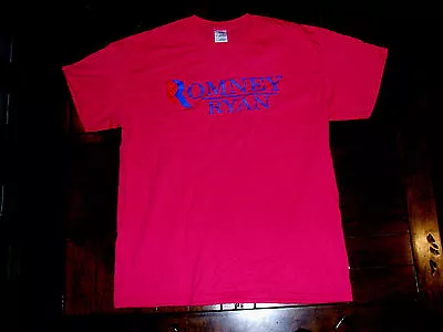 Romney Ryan 2012 PINK Large T-Shirt President Election Republican Mitt Paul • $5