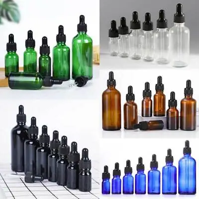 5ml-100ml Glass Dropper Bottle  Pipette Essential Oil Refillable Drop Container • $354.82