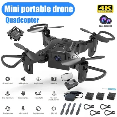 $53 • Buy 4D V2 Mini Drone With Camera For Kids, Remote Control Toys Gifts For Boys Girls.