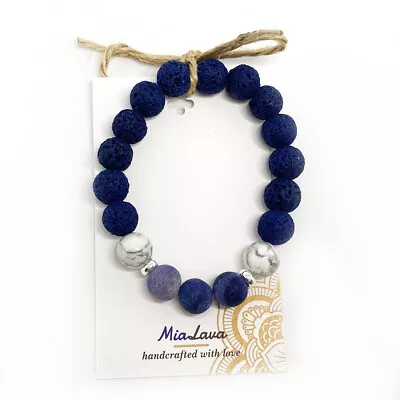 MiaLava | CRYSTAL AROMATHERAPY DIFFUSER BRACELET EARTH RAINBOW - BALANCE & CALM • $22