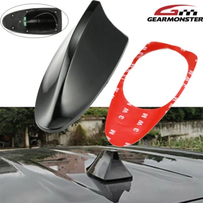£9.95 • Buy Universal Gloss Black Car Shark Fin Aerial Antenna Mast Roof AM/FM Radio Signal