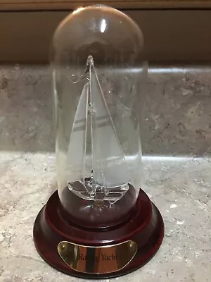 Handmade Frosted Glass Racing Yacht By Mayflower Glass • $18