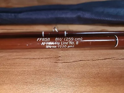 Fenwick Fly Rod FF858 8 1/2' 3 7/8oz AFTMA Fly Line No8 1978-1979 Serial S457685 • $25