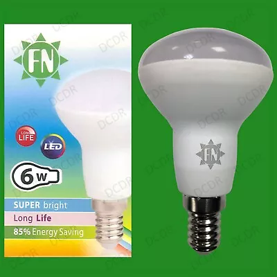 4x 6W (=40W) LED FN R50 Reflector Spotlight E14 6500K Daylight Light Bulb • £15.99