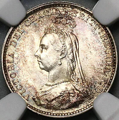 1889 MS 66 Victoria Maundy 3 Pence Great Britain Silver Coin (22080901C) • $249