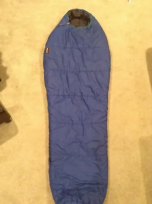 VTG Marmot Chinook Synthetic Mummy Sleeping Bag 32 X 77 Blue 35 Oz.  • $46.95