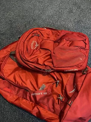 Excellent! Osprey Farpoint 55 Men's Backpack - Jasper Red. S/M Pre 2022  • $200