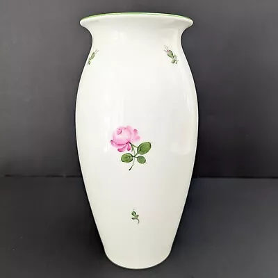 Wien Augarten Vienna Hand Painted Porcelain Vase Pink Rose 10  • $54.99