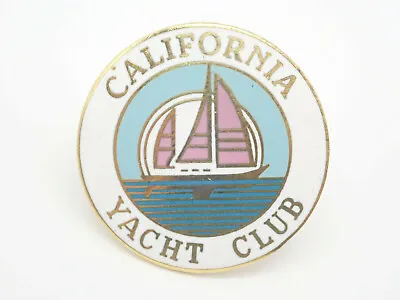 California Yacht Club Gold Tone Vintage Lapel Pin • $49.94