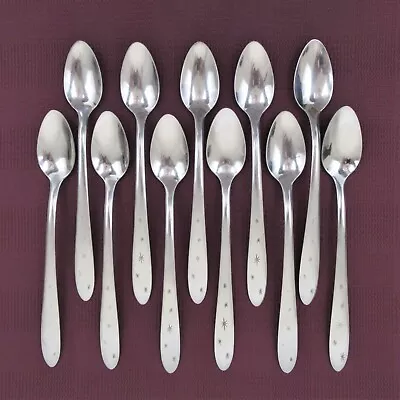Mar Crest Set Of 11 Iced Tea Spoons Stainless Steel Flatware Mcm Starburst • $34.95