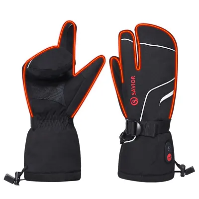 $109.99 • Buy Savior Heat Heated Gloves Rechargeable Electric Motorcycle Snowboard Glove Liner
