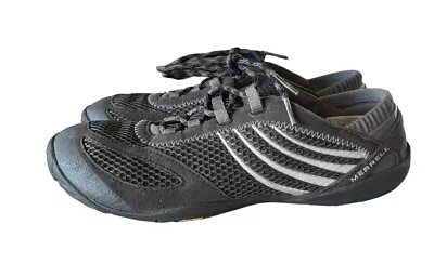 Women's Merrell Pace Glove 3 Barefoot Running Shoes Black Vibram Soles Size 7.5 • $34.99