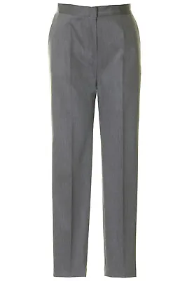 Busy Ladies Grey Melange Narrow Leg Trousers With Elastane • £34.99