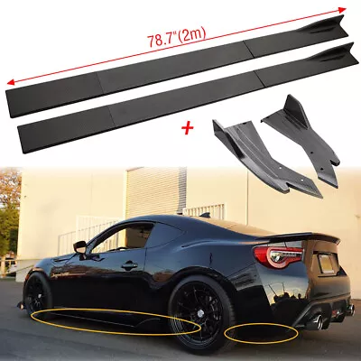 Carbon Fiber 78.7  Side Skirt +Rear Bumper Lip Diffuser For Scion FRS FR-S 13-16 • $145.11