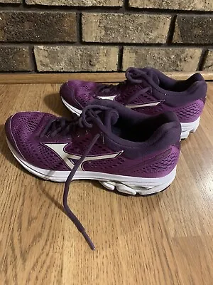 Mizuno Womens Wave Rider 22 410990 7W6Z Purple Running Shoes Sneakers Size 8.5 • $27.99