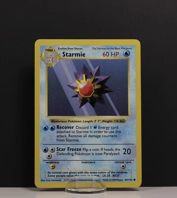 $2 • Buy 1999 Pokémon TCG Starmie Base Set 64/102 Regular Shadowless Common