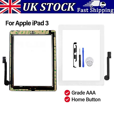£9.99 • Buy For IPad 3 A1416 A1430 A1403 Screen Replacement White Touch Digitizer Genuine IC