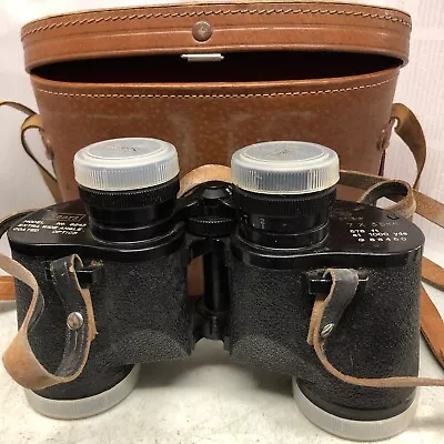 Vintage Sears Binoculars #6243 Xtra Wide Angle 7x35mm W/ Lens Caps & Leather Cas • $9.99