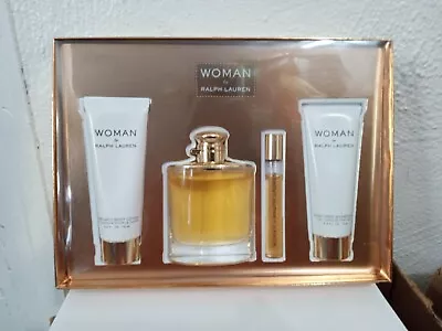 Woman By Ralph Lauren 4pce Gift Set For Women 3.4 Oz Edp + 2.5 Oz B/lotion • $175