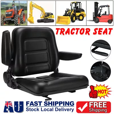 Tractor Seat Forklift Excavator Suspension Backrest Truck Chair Adjust Universal • $128.95