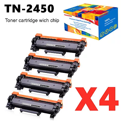 4X TN2450 W/CHIP With Chip Toner For Brother HL-L2350DW HL-L2375DW HL-L2395DW • $48.99