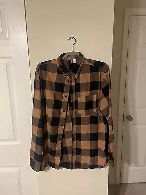 Mens H&M Divide Flannel Brown/Black Size L Mens • $5