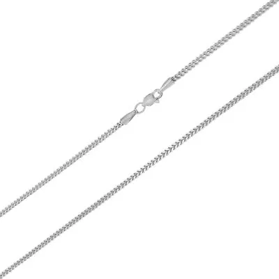 $134.99 • Buy 10K White Gold 1.5mm Square Box Franco Chain Pendant Necklace Lobster Clasp 20 