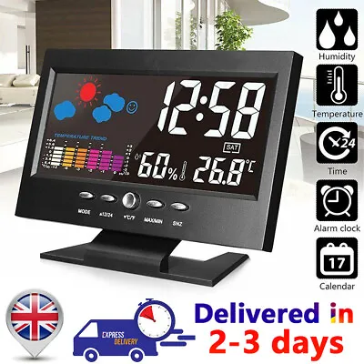 Digital Day Calendar Temperature Color Screen Clock Memory Loss Dementia Elderly • £10.99