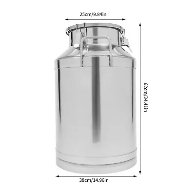 60 Liter Milk Can Stainless Steel Home Farm Milk Barrel Canister Storage Bucket • $131.10