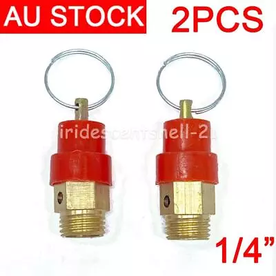 2Pcs 1/4  Brass Air Compressor Safety Relief Valve Pressure Release Regulator AU • $9.06