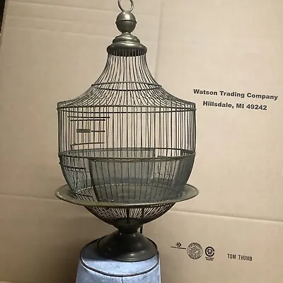 Antique Hendryx Brass Grecian Design Bird Cage INV-JDJLS • $495.95